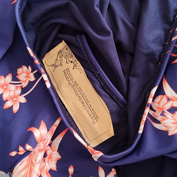 NWT YOUDIAN One Piece Swimsuit Size XL Purple Coral Floral Ruched Tummy - Picture 2 of 8